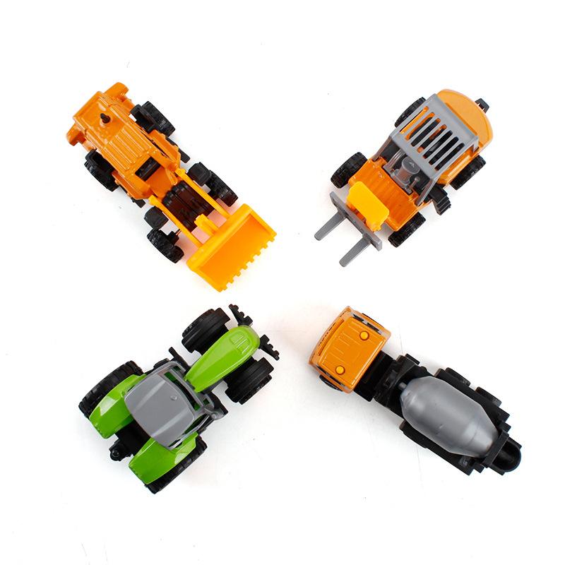 Pull Back Alloy Construction Vehicle Excavator Sliding Alloy Vehicle Model, Children'S Mini Set Alloy Construction Vehicle