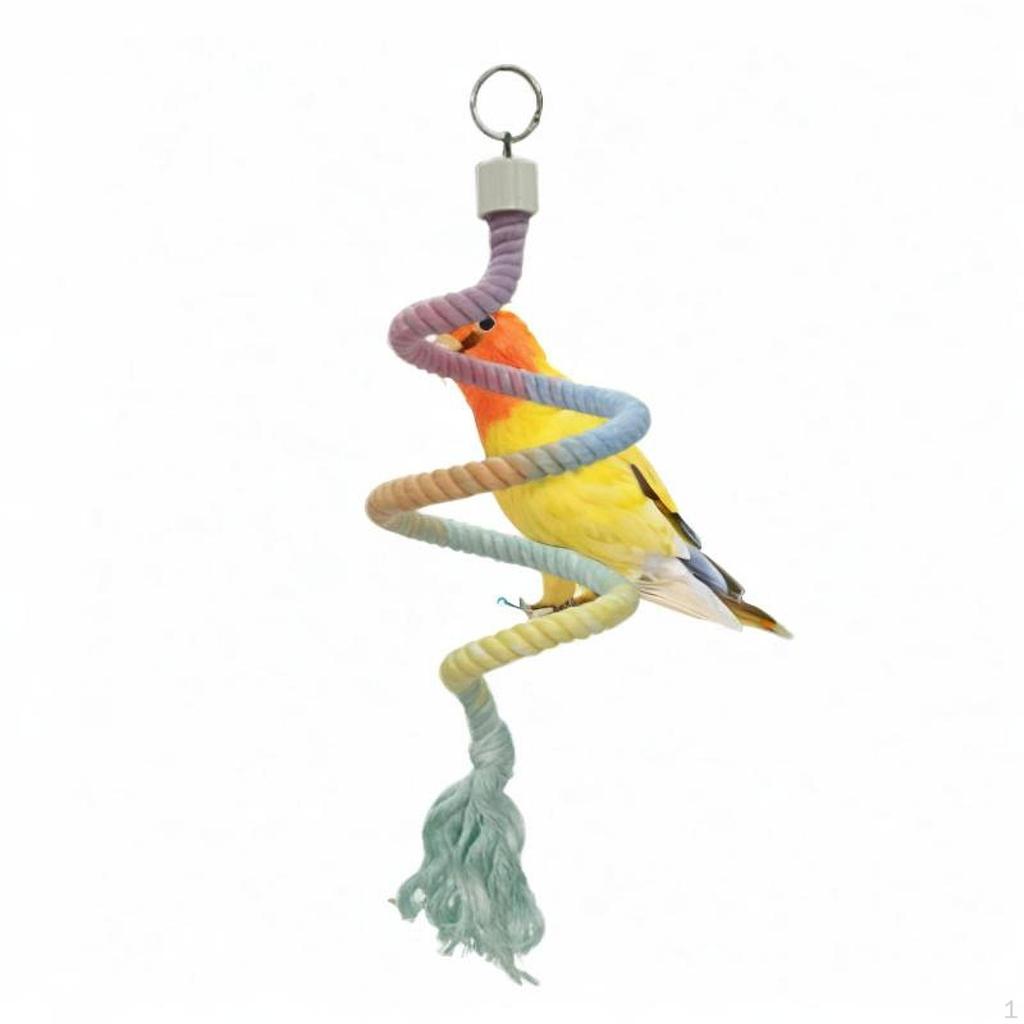 Bird Rope Parrot Swing Cage Standing Perch Supplies Climbing Pet Birds
