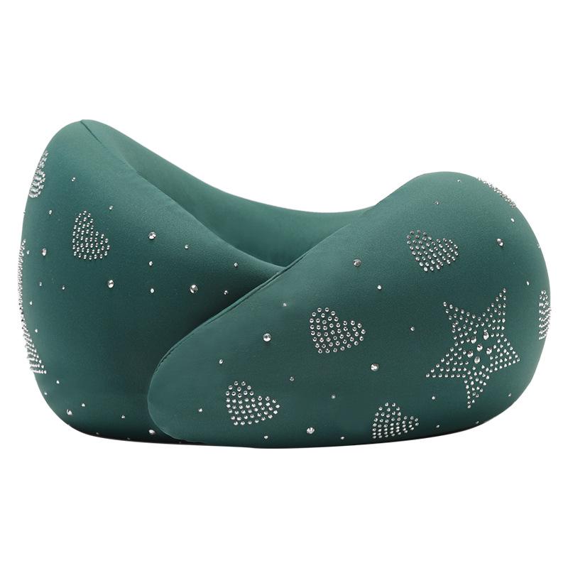 U-Shaped Memory Foam Travel Neck Support Pillow - Portable and Storable Snail Design