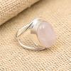 Rose Quartz Gemstone Handmade Solid 925 Sterling Silver Ring Jewelry