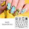 Fashion 043 Nail Stamping Printing Rectangle Stamping Template Fashion Gesture Image of Nail Art Templates Nail Art
