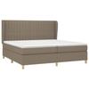 3128713 vidaXL Divan Bed with Mattress Taupe 200x200 Cm Fabric