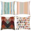 New Pillowcase Retro Striped Print Pillow Home Sofa Cushion Cover