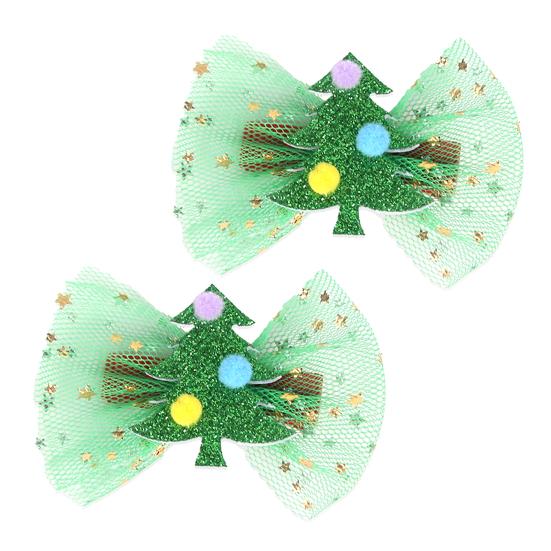 2/6Pcs/Set Hair Clips Christmas Theme Xmas Tree Snowflake Deer Decor Hairpins Festive Atmosphere Hair Pins