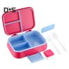 Bento Lunch Box with Sauce Cup Fork Spoon 3-Compartment Lunch Container BPA-Free Child-Friendly Snack Containers for Girls Boys