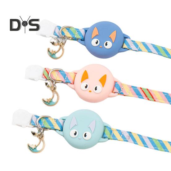 Держатель для трекера, ошейник для домашних животных с колокольчиком, регулируемый светоотражающий ошейник для собак и кошек с чехлом для AirTag, GPS-искатель, аксессуары для котят, щенков