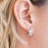 Exquisite Retro Leaves Diamond Earrings Crystal Zircon Earrings Clip Crystal Earrings AVE