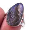 Natural Labradorite Gemstone Handmade 925 Solid Sterling Silver Ring Size 8 c4C51