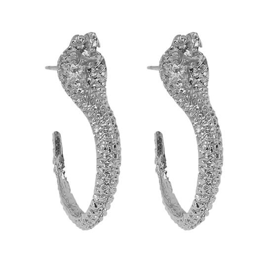 1 Pair Women Earrings Vivid Appearance Gift Alloy Chic Fashion Women Snake Shape Stud Earrings Jewelry Accessories