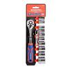 WORKPRO Drive Socket Wrench WP202585 12-Piece 3/8" Set, 10-22mm,