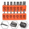 14 Pcs Set 25mm Torx Screwdriver Bits with Hole T5-T40 Electric Screw Driver Adapter