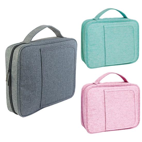 Zipper Binder Bag with Handle Large Capacity Waterproof Document File Binder Storage Organizer Multi-Pocket Portfolio Organizer Case