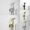 Brushed Gold Black Bathroom Handheld Bidet Spray Shower Set Toilet Sprayer Cloth Diaper Bidet Faucet Brass SUS304 Hand Shattaf