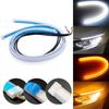 2pcs Sequential DRL LED Strip Turn Signal Light Yellow Bright Flexible Drl Led Daytime Running Light for Car Headlight