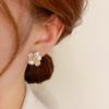 Light Luxury Unique Temperament Sweet Micro-inlaid Flower Earrings for Women Niche Design High-end Light Luxury Earrings