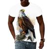 Men T Shirt Animal Print 3D Eagle Print T-shirt Summer Casual Short Sleeve Retro Harajuku Oversized Clothing Tops