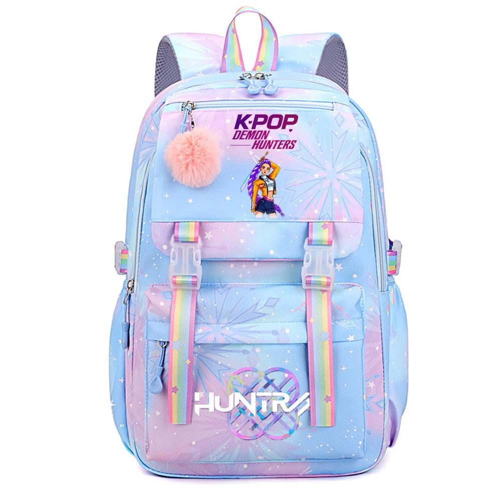 Cute Anime K-Pop Demon Hunters Printed Large Capacity Waterproof Backpack Teenger Student Girl Boy Schoolbag Bookbag Women Travel Bag Rucksak