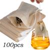50 шт./100 шт. одноразовые чайные пакетики для листового чая, пустые чайные пакетики для рассыпного чая с шнурком, фильтр-пакеты для натурального чая для рассыпного чая 1,97*2,76 дюйма