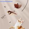 New Interactive Cat Toy Rechargeable Bird Cat Toy Chirp Flapping Bird (Not Flying) Can Add Cat Paw Touch Activated Plush  Toys