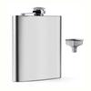 Samcos Skittles Hip Flask 8oz with Funnel Stainless Steel Whiskey Sake Water Bottle Lightweight Easy To Carry Outdoor Plain Manly Cool Handsome