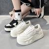 Genuine Leather Casual Shoes Thick White Shoes Thick Bottom Board Shoes Sneakers