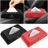 Leather Car Tissue Box Hanging Badge Paper Towel Bag Storage Auto Accessories For Cayenne Panamera Macan Boxster 911 Carrera-GT 928 944 918