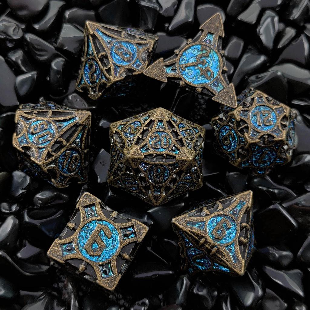 Polyhedral Dice Set DND for RPG D&D Explorers Board Game Dungeon and Dragon D20 D12 D10 D8 D6 D4