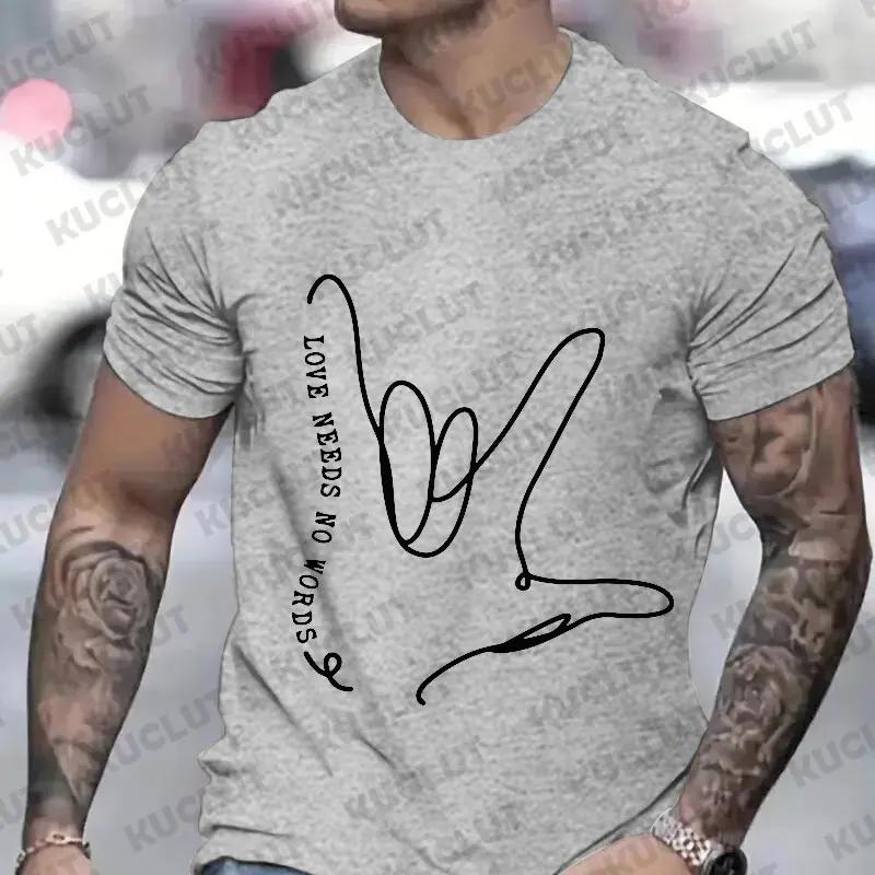 Футболка для мужчин Летние графические топы Футболки с надписью «Autism Accept» Футболки с коротким рукавом и круглым вырезом Уличная одежда Футболки с надписью «Autism Awareness» Мужская одежда