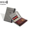 2024 RFID Anti-Theft Passport and Card Holder with Printed Ticket Pouch