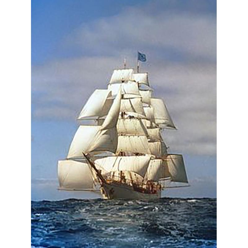 DIY 5D Diamond Painting Sailboat Diamond Embroidery Ship Cross Stitch Full Round Round Drill Mosaic Manual Art Gift Home Decor