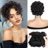 Synthetic Short Messy Curly Bun Hair Extension Easy Stretch Hair Combs Clip In Ponytail Extension Scrunchie Chignon Tray Ponytail