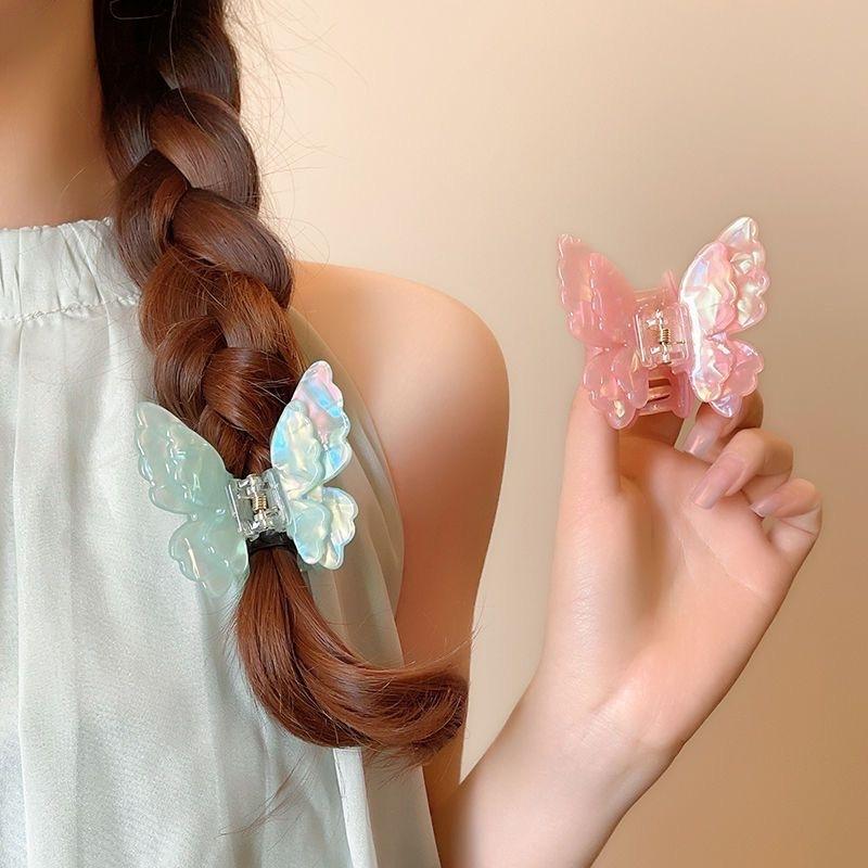 Сказочные красочные бабочки, заколки для волос, сладкие ацетатные заколки-крабы, заколки для волос, головные уборы для женщин и девочек, французские аксессуары для волос