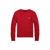 Polo Kids Solid Cable Knit Crew Neck Long Sleeve Sweater Kids Sweater Red 313854245-003