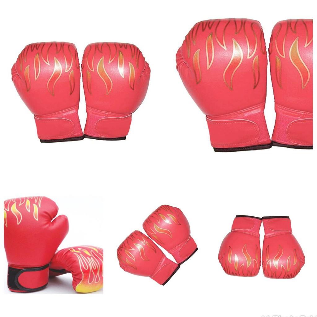 Kids Boxing Gloves Children Punch PU Leather Portable Exercise Mitts Boys Girls Train Glove Hand Protector Black
