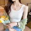 Trendy Sleeveless Anti-Exposure Camisole for Women - Slimming Korean Style