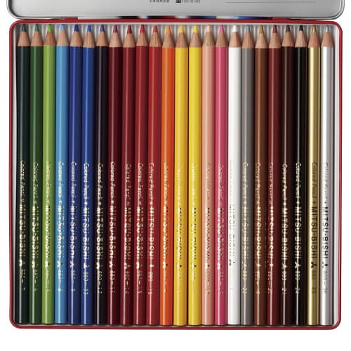 Mitsubishi Pencil Colored Pencil 880 Uni Palette Elementary School Blue 24 Colors K88024CPLT.33