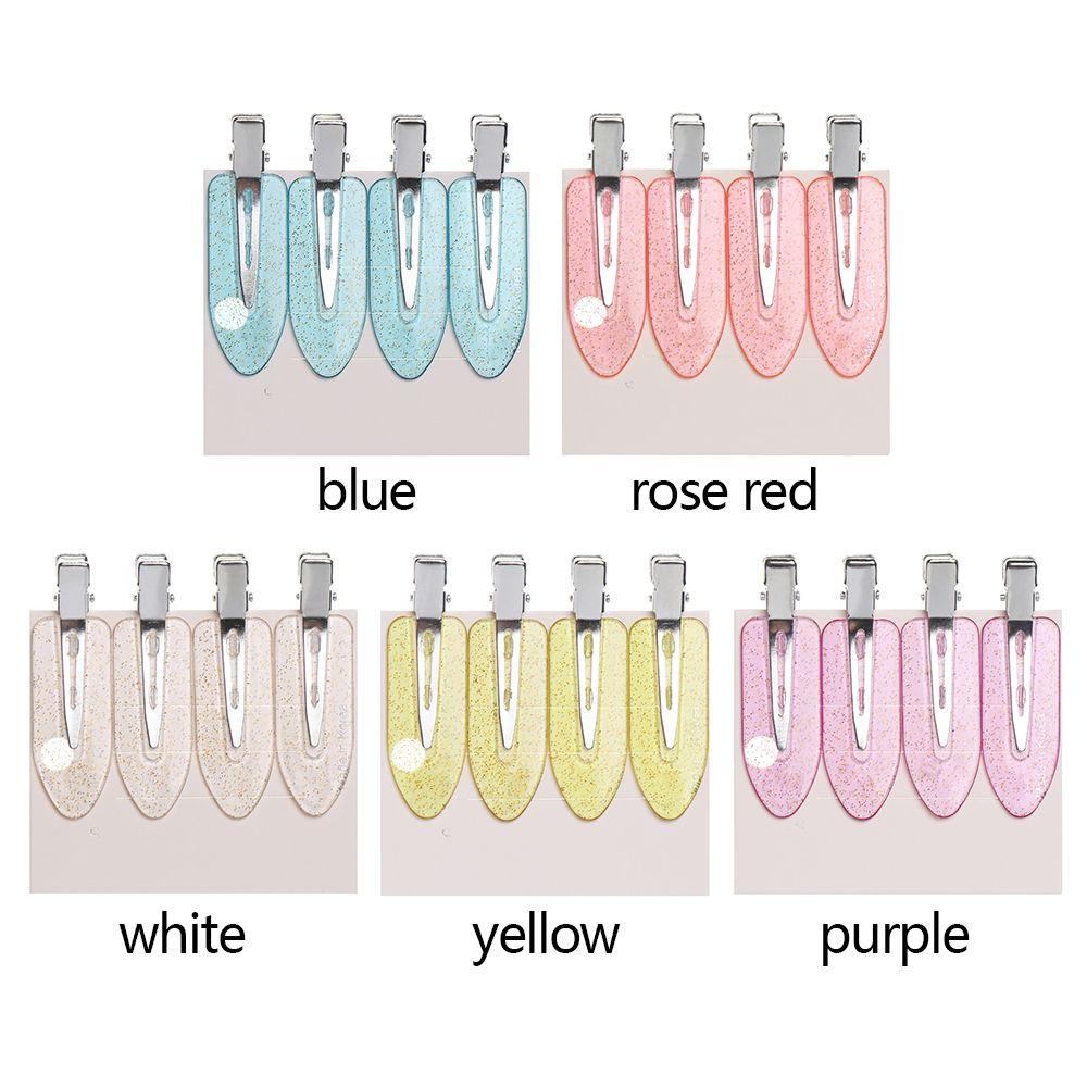 Hairdressing No Mark Candy Color Seamless Hair Clips No Bend Barrettes Bang Clip No Crease Hairpin