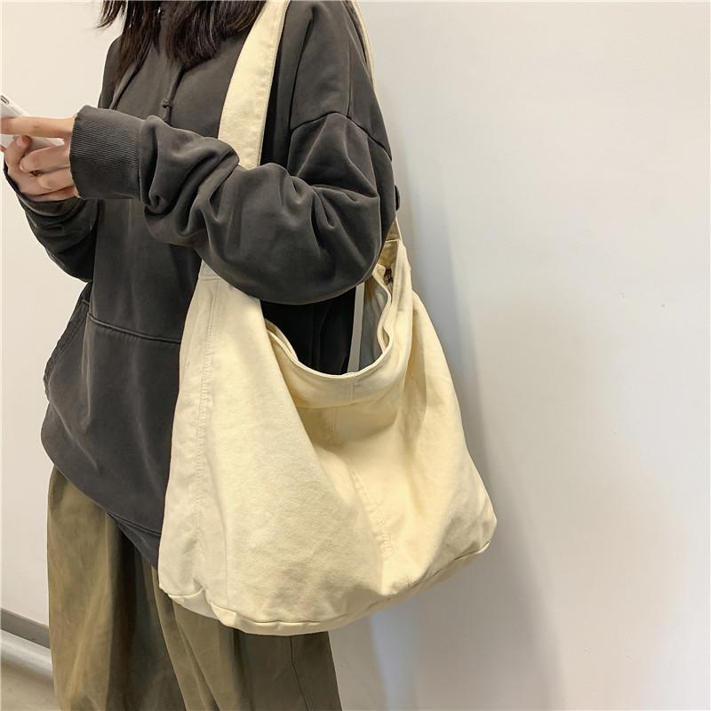 Women's Shoulder Bag Large Canvas Crossbody Bags for Women Cotton Cloth Fashion Female Students School Bag Handbags