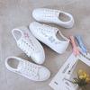 Spring Fashion Breathble Vulcanized Shoes Women Sneakers Pu Leather Platform Shoes Women Lace Up Casual Shoes White