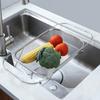 Stainless Steel Expandable Sink Colander Fine Mesh Sink Strainer Sink Drainer Basket  Vegetables