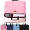 Big Capacity Double Layers A4 Document Bag File Folder Holder With Handle Zipper Waterproof Canvas Handbag For Business Document