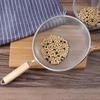 Stainless Steel Mesh Strainer with Wooden Handle Fine Mesh Filter Spoon Wire Sieve Sifter Metal Colander Skimmer Kitchen Supplies