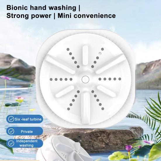 Mini Turbo Washer 3-Gear Timing Energy Saving Portable USB Mini Turbo Washing Machine for Home Travel