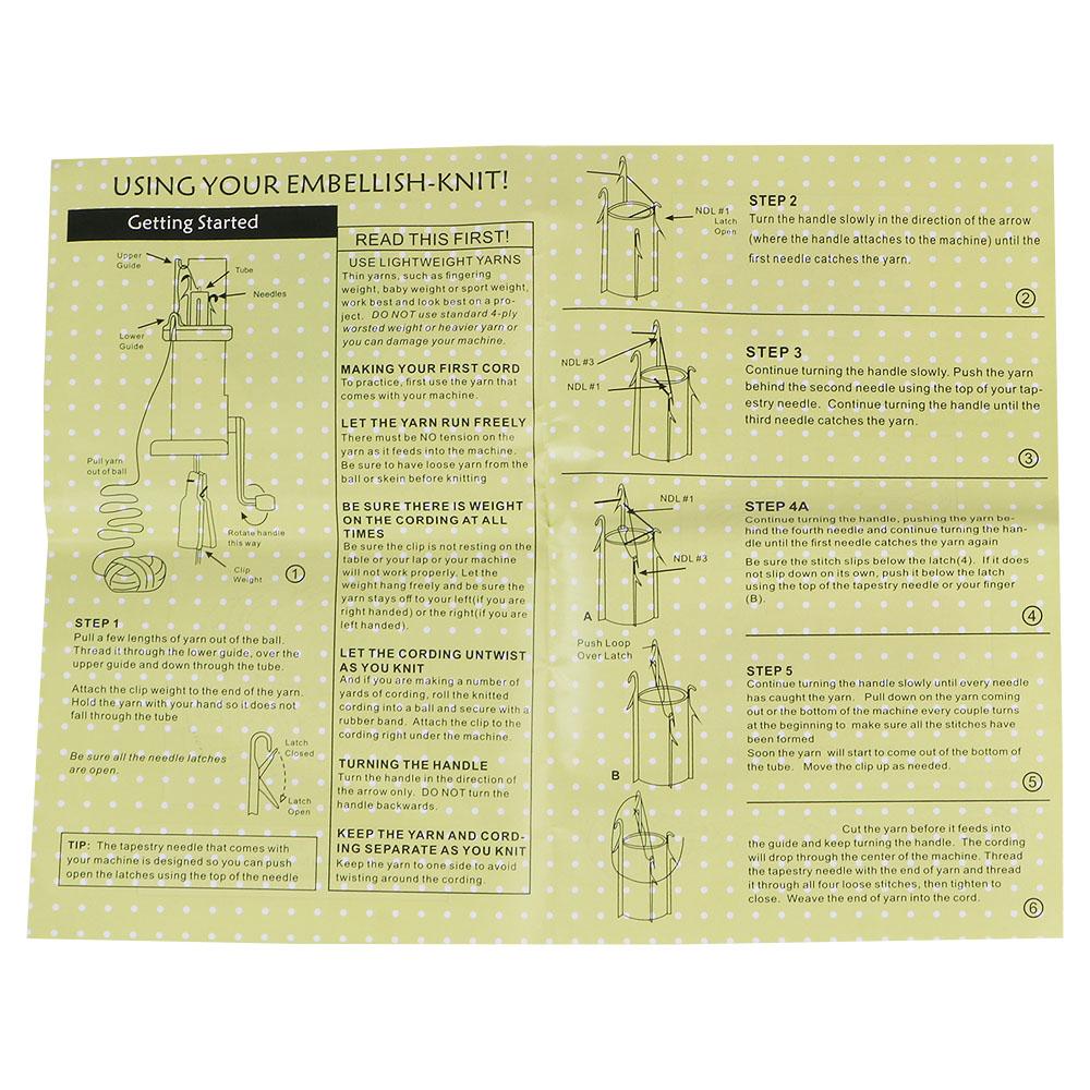 Creative Knitting Machine Tricotin Machine Craft Bracelet Weave Tool Embellish Hand Knit Portable Hand-Knitted Loom Spool Knitter Sewing Accessories