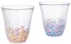ADERIA Tsugaru Vidro Sakura Sakura Glasses Pink Blue 320ml Pair Set Presentation Box Made In Japan Glass Highball Cup Beer Stylish Glass Gift for