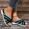 Women Slippers Platform Mesh Open Toe Mixed Color Wedges Female Sandals Summer Outdoor Beach Slipper Women Shoes Comfy