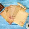 8pcs/set Retro Kraft Paper Letter Pad Writing Letter Stationery Romantic Note Craft Paper Painting Paper School Office Supplies