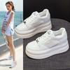 Mesh Breathable Little White Shoes Women's Summer New 8 Muffin Thick-soled Small Inner Height-increasing Sports and Leisure Shoes
