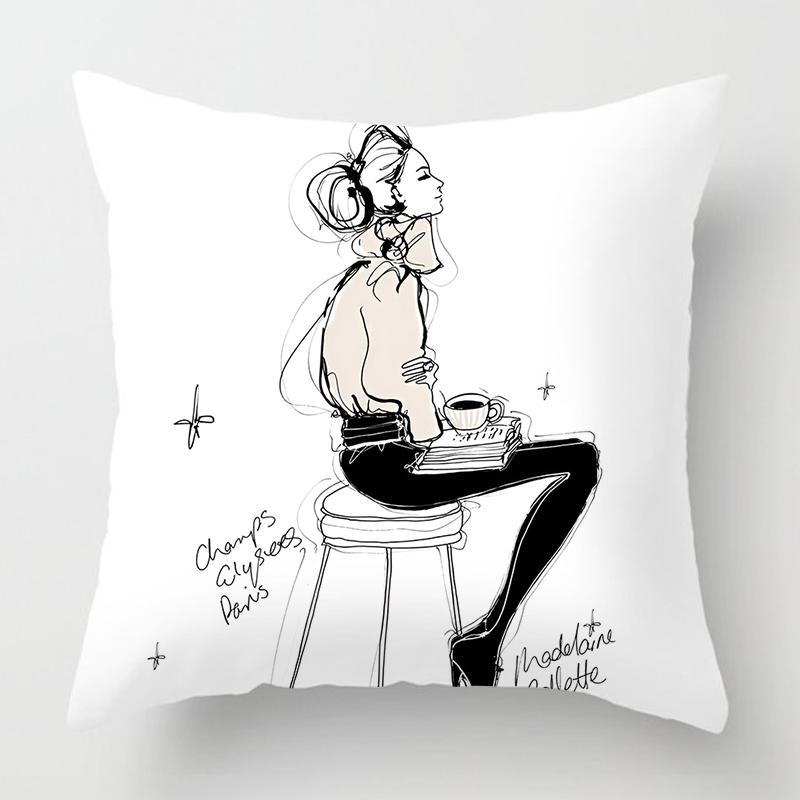 Fashion Ladies Pillowcase Home Decor Living Room Sofa Cushion Cover Home Decor Pillowcase