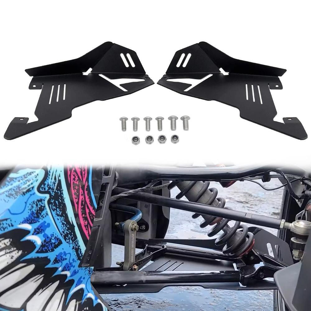 2Pcs Aluminum Front Splash Guard Protectors For Can-Am Ryker 600 900 Rally Sport